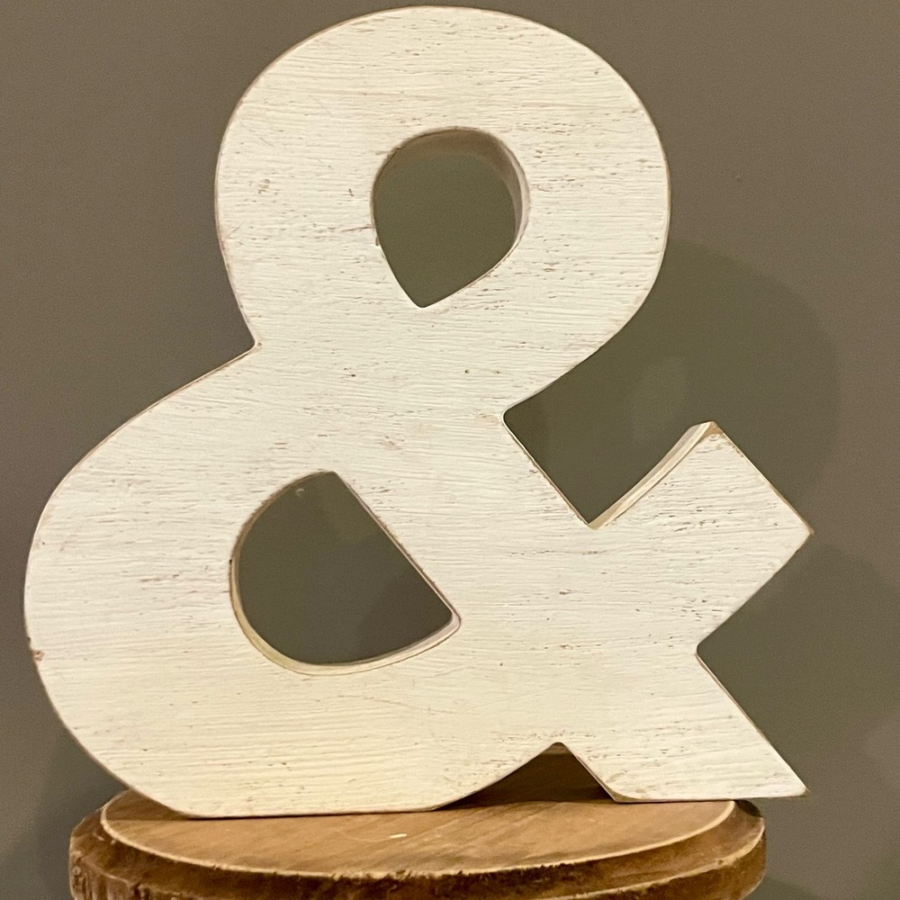 Hobby Lobby Distressed White Ampersand